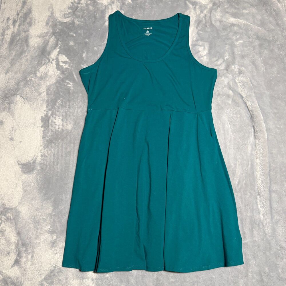 Torrid Teal Foxy Skater Dress